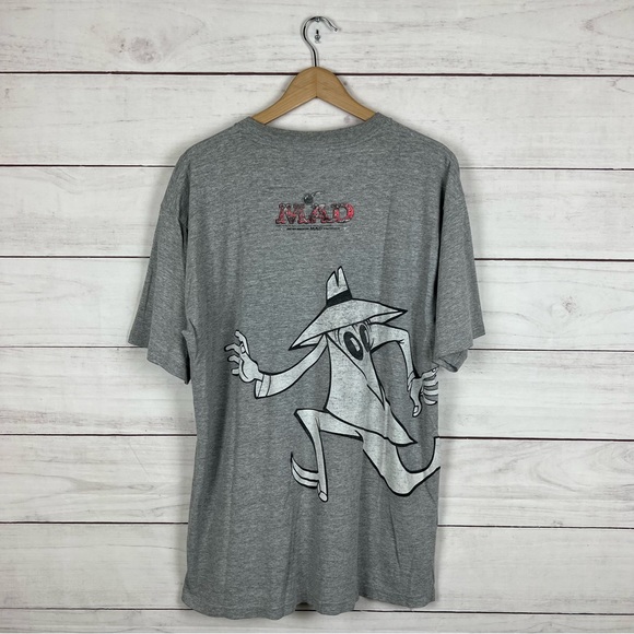 Vintage 1990s RARE MAD Spy vs Spy All Over Print T-Shirt XL - Picture 2 of 12